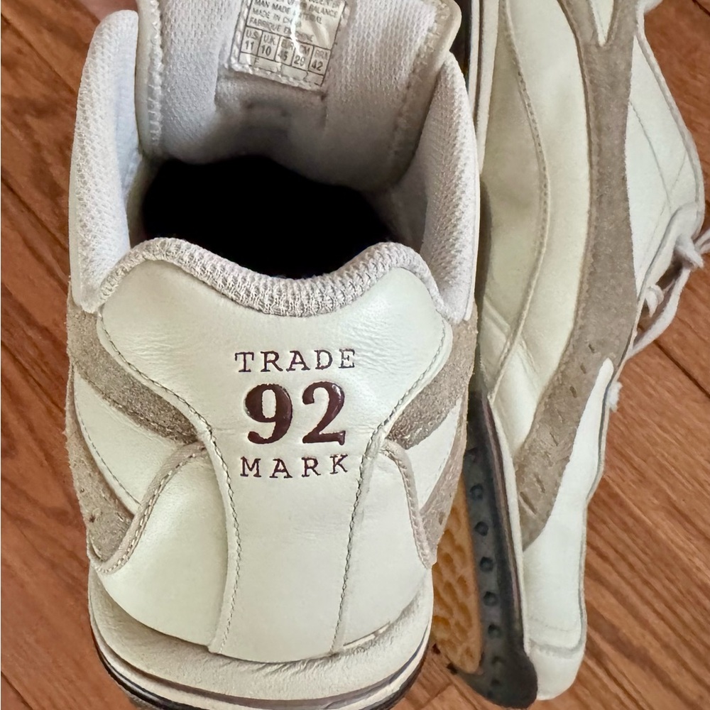 Golf shoes are Cream and Gray Sneakers with Sporty Design - Picture 3 of 4